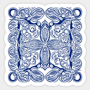 Paisley Print - Blue Aesthetic Sticker